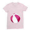 Pink Beachball Baby Girl Ladies Fitted T-Shirt