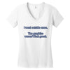 i went outside once (3) Women's V-Neck T-Shirt