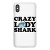 crazy lady shark iPhoneX Case