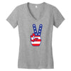 Peace Sign Hand Women's V-Neck T-Shirt