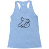 mickey pistol hands gun hip hop mens r&amp;b gangsta banksy grey t shirt s Racerback Tank