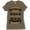 Super Cool Father In Law Of A Freaking Awesome Son In Law Ladies Fitted T-Shirt