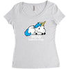 sad unicorn Women's Triblend Scoop T-shirt