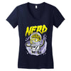 astronaute nerd Women's V-Neck T-Shirt