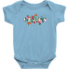 Femen with Flowers Baby Bodysuit