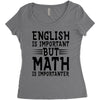 english is important but math is importanter Women's Triblend Scoop T-shirt