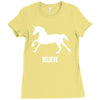 unicorn believe Ladies Fitted T-Shirt