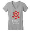 nanny was here Women's V-Neck T-Shirt