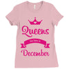 queens are born in december Ladies Fitted T-Shirt