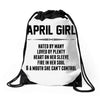April Girl Hated By Many Drawstring Bags