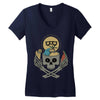summer skull Women's V-Neck T-Shirt