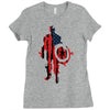 captain america flag abstract Ladies Fitted T-Shirt