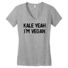 kale yeah i'm vegan Women's V-Neck T-Shirt