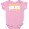 may the mass times force acceleration be with you funny Baby Onesie