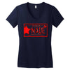 texas made lone star license plate Women's V-Neck T-Shirt