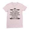 Dear Daddy, Thanks for Being my Dad Baby Boy Letter to Father Ladies Fitted T-Shirt