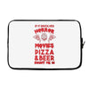 horror movies, pizza and beer Laptop sleeve