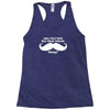 am i too late for that mustache thing Racerback Tank