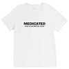 medicated for your protection t shirt 3xl funny awesome cool drugs hum V-Neck Tee