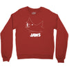jaws chalk board movie licensed cotton blend adult Crewneck Sweatshirt