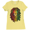 rasta lion Ladies Fitted T-Shirt