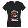 Never Underestimate A Man Who Watches Friends And Was Born in December Women's V-Neck T-Shirt