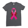 breast cancer pink ribbon Ladies Fitted T-Shirt