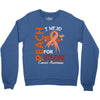 I Wear Peach For Uterine Cancer Awareness Crewneck Sweatshirt