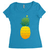 pineapple christmas tree Women's Triblend Scoop T-shirt
