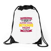 i never dreamed i'd grow up to be a super cool motocross mom but here Drawstring Bags