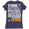 Strong Independent Motivated Gemini Ladies Fitted T-Shirt