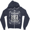 vintage made in 1951 perfectly aged a living legend Zipper Hoodie