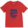 official t shirt mens you me at six sinners never sleep big all sizes V-Neck Tee