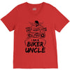 You Cant Scare Me I am Biker Uncle V-Neck Tee