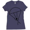 stick man skydiving Ladies Fitted T-Shirt