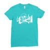 4x4 truck cross bone skull Ladies Fitted T-Shirt