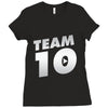 team 10 silver Ladies Fitted T-Shirt