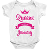 queens are born in january Baby Onesie
