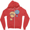 hot bear balloon Zipper Hoodie