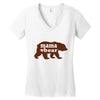 mama love bear Women's V-Neck T-Shirt