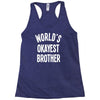 world`s okayest brother Racerback Tank