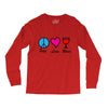 peace love wine Long Sleeve Shirts