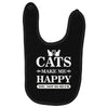 cats make me happy Baby Bibs