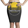 amity island jaws inspired movie shark printed Pencil Skirts