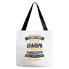 Super Cool Grandpa Of A Freaking Awesome Granddaughter Tote Bags