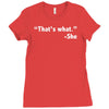 that's what she said funny Ladies Fitted T-Shirt
