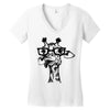 nerd giraffe Women's V-Neck T-Shirt