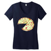Pizza Slice Big Women's V-Neck T-Shirt