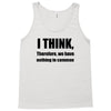 i think funny t shirt humor geek humor smart tee Tank Top