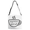 Espresso Yourself Pocket Adjustable Strap Totes